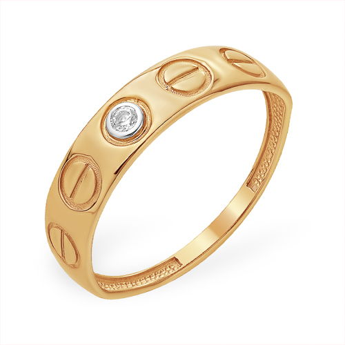 Кольцо, золото, фианит, К4328779